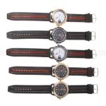 Jollynova Men's Watch with Leather Band (Dark Chocolate 4.4cm Dial) - CUR091