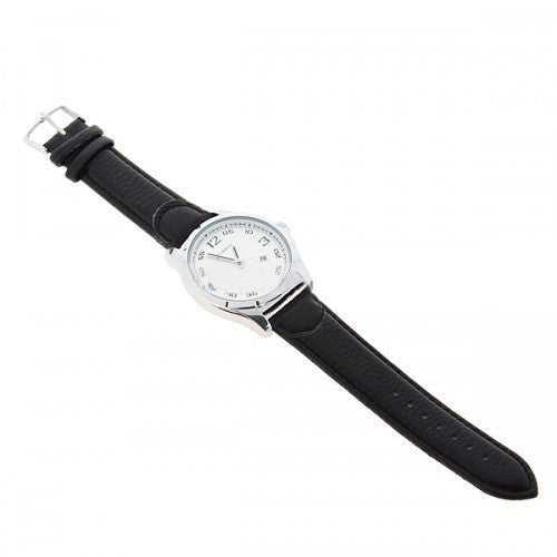Jollynova Men's Watch and Leather Band (White 4.6cm Dial) - CUR066