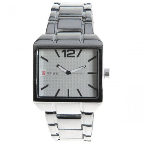 Jollynova Men's Watch with Stainless Steel Band (White 4cm Dial) - CUR004