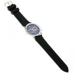 Jollynova Men's Watch with Black Leather Band (Sapphire 6cm Dial) - CUR031