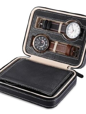 Jollynova PU Leather 4 Grids Watch Box - CUR WB1001